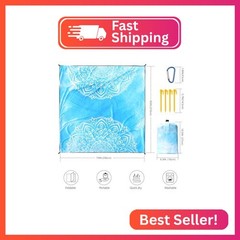 WIWIGO Beach Blanket Mat Waterproof Sandproof for 2-8 Adults Quick Drying
