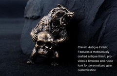 Bear Paracord Beads with Hole, Suitable for Survival Knife Lanyard, Keychains, Z