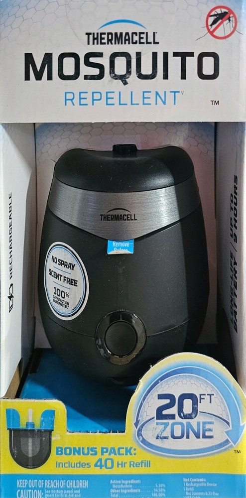 Thermacell E90 Mosquito Repellent Bonus Pack Includes 40 Hr Refill- Black (F5)