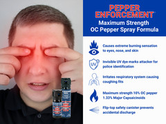 Pepper Enforcement (Pack of 4) 2 oz. Stream Pepper Spray 10% OC Police Strength