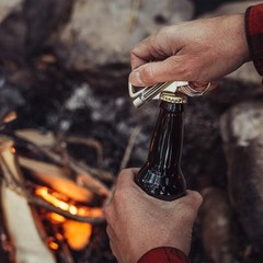 Lightweight Permanent Match Keychain Lighter & Bottle Opener – Ideal for Camping