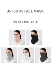 Cooling Balaclava Face Mask UPF 50 Sun Protection One Size, Dark Grey