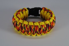550 Paracord Survival Bracelet King Cobra Yellow/Phoenix Rising Made in the USA