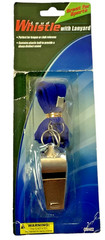 Metal Whistle with Lanyard, Loud, Referee Coaches Basketball Football Soccer