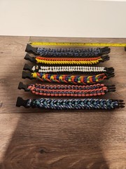 LOT: (6) Paracord Survival Bracelet – Handmade Multicolor – Outdoor Camping Hike