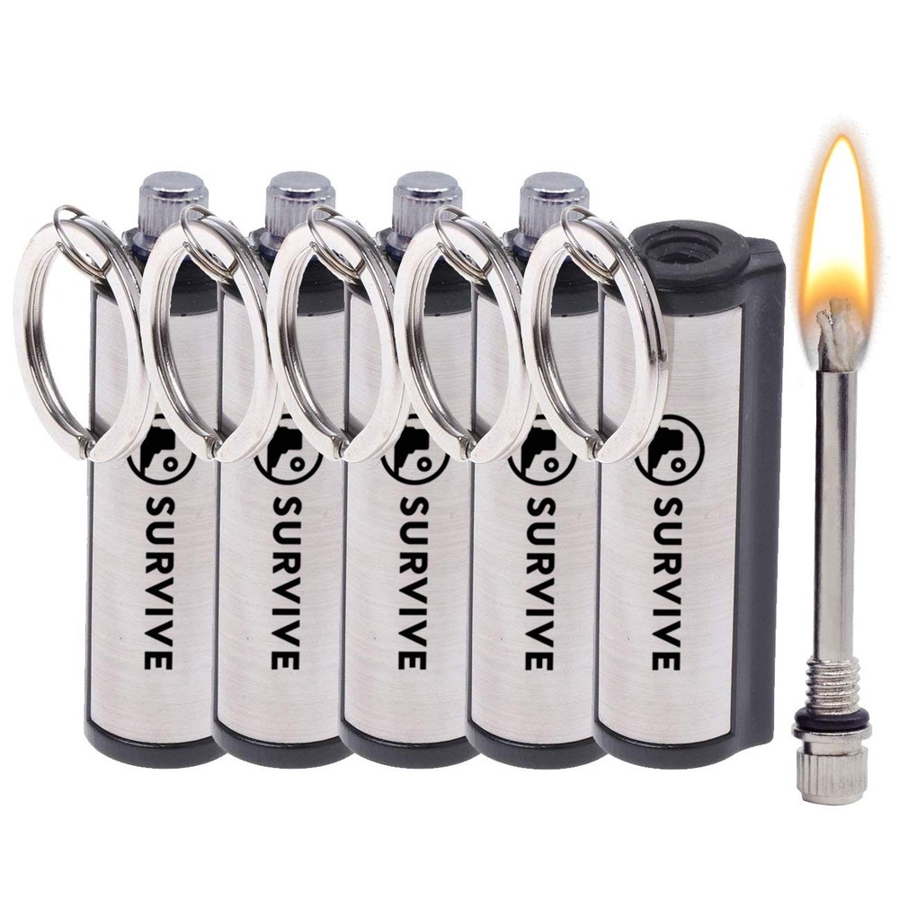 SURVIVE Permanent Match, Pack of 5, The Forever Lighter, Emergency Waterproof…