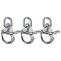 2 PCS Swivel Eye Snap Shackle Quick Release Marine Rigging 31/2 Inch Boat