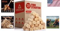 150 Pcs Charcoal Starter Sticks Weather Resistant for Grilling and Campfires