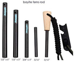 3/8 X 4 Inch Survival Ferro Rod Flint Fire Starter with Toggle Hole | Drilled…