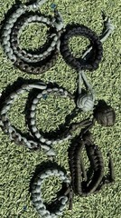 Lot of 8 Paracord Survival Bracelets & Keychains – 550 Cord Tactical Outdoor Gea