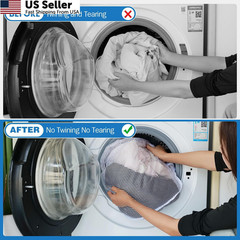 OKAKA 3Pcs Mesh Laundry Bags Washing Machine Wash Jumbo 3 pcs, White