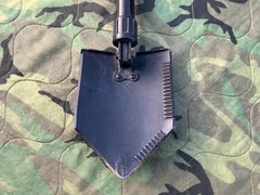 2007 Army Military Surplus Entrenching E Tool Shovel & Multicam Pouch Carrier GI