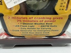 Maximo Emergency Power Generator Weather Band Radio Yellow New Sealed
