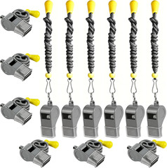 12 Packs Sports Whistles with Lanyard, for Coaches, Referees and Officials