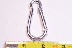 Silver Carabiner Clip – Metal Spring Gate Clip for Keys, Gear, Backpacks & EDC