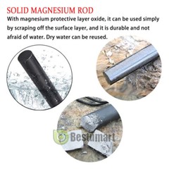 2pc Fire Starter Flint Steel Striker Survival Kit Ferro Rod Camping Outdoor Tool