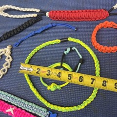 JJ3-Lot of 11 Some Cobra Weaved Paracord Bracelets, Necklace, Misc Crafts