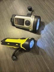Solar Emergency LED Lantern Lot of 2 Camping Hiking Power Outage Lights