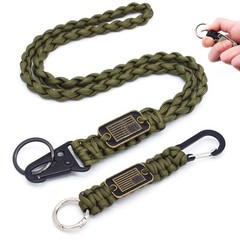 Heavy Duty Paracord Lanyard Keychain with USA Flag for Outdoor Activities