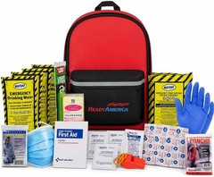 70280 72 Hour Emergency Kit, 2-Person, 3-Day Backpack, Includes First Aid Kit, S