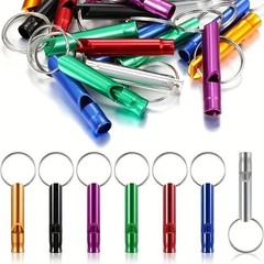 12 Pack Emergency Whistle Keychain, Aluminum Extra Loud Safety Whistles 6 Colors