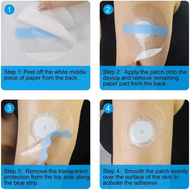 Freestyle Sensor Adhesive Bandage Patches for Libre 2 Cover Waterproof Clear …