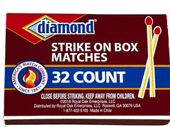 Diamond Strike On Box Matches FSC Certified 100% Wood, 32 ct/30 Pack (Total 960)