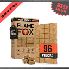 Fire Starter Cubes 96 pcs Natural Waterproof Long Burn Fireplace Grill Fire Pit