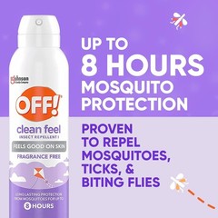 OFF! Clean Feel Insect Repellent Aerosol with 20% Picaridin, Bug Spray 5 oz