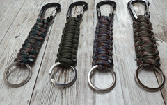 REHTAEL Keychain Paracord Carabiner Military Braided Heavy Duty Key Chain 2 Pack
