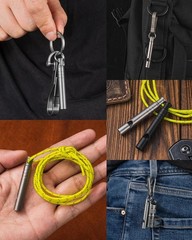 TISUR Titanium Emergency Whistle,120db Safety Whistle with Lanyard,Outdoor Survi