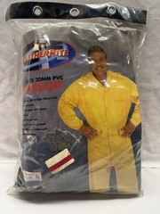 Weather-Rite Yellow PVC Coated Nylon Waterproof Rainsuit ~ #8127 Size XXL