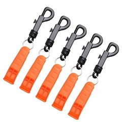 5pcs Outdoor Survival Whistle Portable Plastic Whistle Camping Travel Accessory