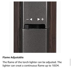 Windproof Straight Torch Blue Flame Lighter Refillable BROWN Color (USA Seller)