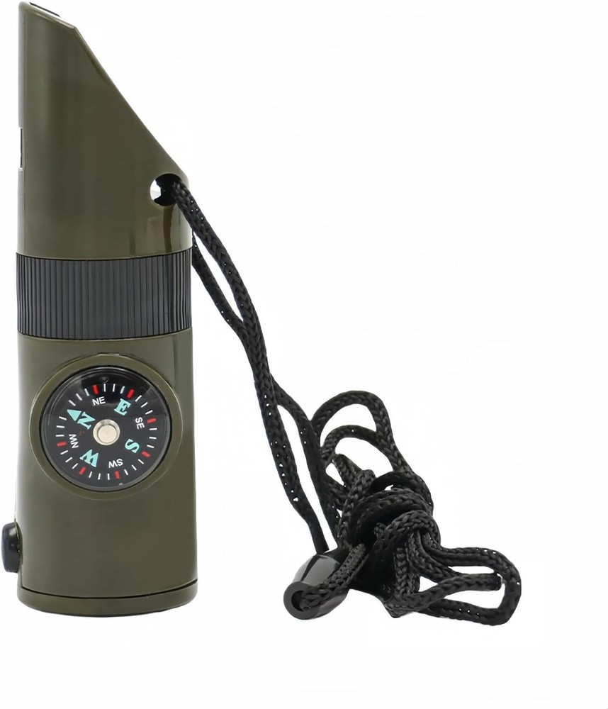 Emergency 7-in-1 Survival Whistle Kit:120dB Loud Safety Whistle with