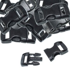 100 Black 3/8″ Buckles for Paracord Bracelets Side Release Buckles USA Seller