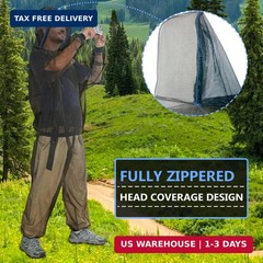 Mosquito Suit – Net Pants & Jacket with Hood – Mesh Bug Suit for Outdoor Protect