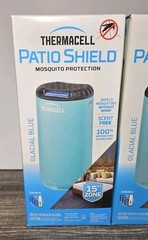 Lot of 2 Thermacell Patio Mosquito Repeller w/ Refill Scent-Free 15 Ft Zone Blue