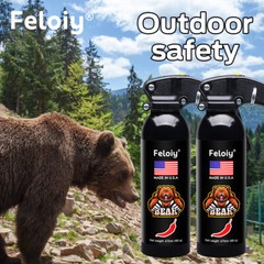 Feloiy 16 oz. Bear Repellent Survival Spray Deterrent 35ft w/ Holster