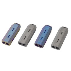 EDC Titanium Emergency Whistle Survival Safety Whistle Double Tubes Outdoor Gift