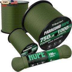 Paracord Rope 750 Lb – 1000Ft / 500Ft / 200Ft / 100Ft 5/32″ Parachute Cord 4MM 1