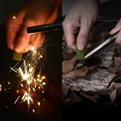 Ferro Rod Fire Starter 2 Pack Thick Fire Steel Lanyard Hole Camping Hiking Survi