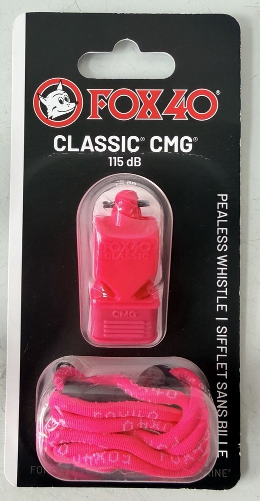 Fox 40 Classic CMG Whistle Official Coach Safety Alert Rescue Lanyard 115 dB Red