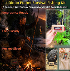 Mini Survival Fishing Kit Waterproof Compact Emergency Fishing Tackle Box Travel