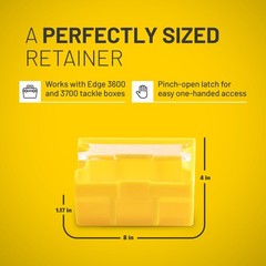 Plano Edge Terminal Small Hook Retainer Box, 3-Pack, Tackle Small, Yellow