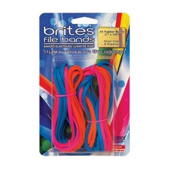 Alliance Rubber 07755 Non-Latex Brites File Bands, Colored 24-Pack, Assorted