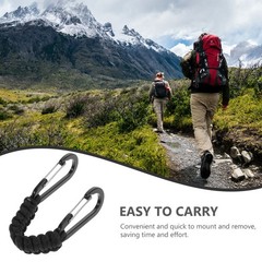 Aluminum Alloy Paracord Keychain For Camping And Hiking 1Pcs 7.9×1.2×0.2In