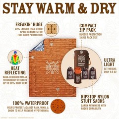 Freakin’ Huge Emergency Blankets [4-Pack] Extra-Large Thermal Mylar Space Bla…