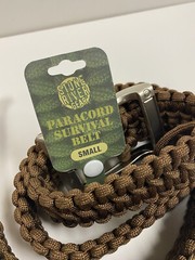 Stone River 550 lb Paracord Survival Belt Size Small 28-32 Waist Coyote SRG1SBSO