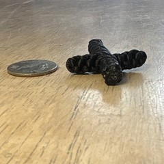 Homemade pocket cross; Black Charm Pendant Lightweight 2×1.5 inches Nylon Satin